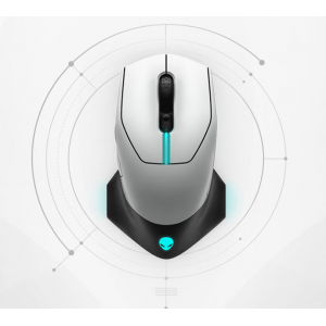 外星人（Alienware）AW610M无线游戏鼠标350小时长续航双模充电RGB灯效人体工学 节日礼物电竞鼠标 白色